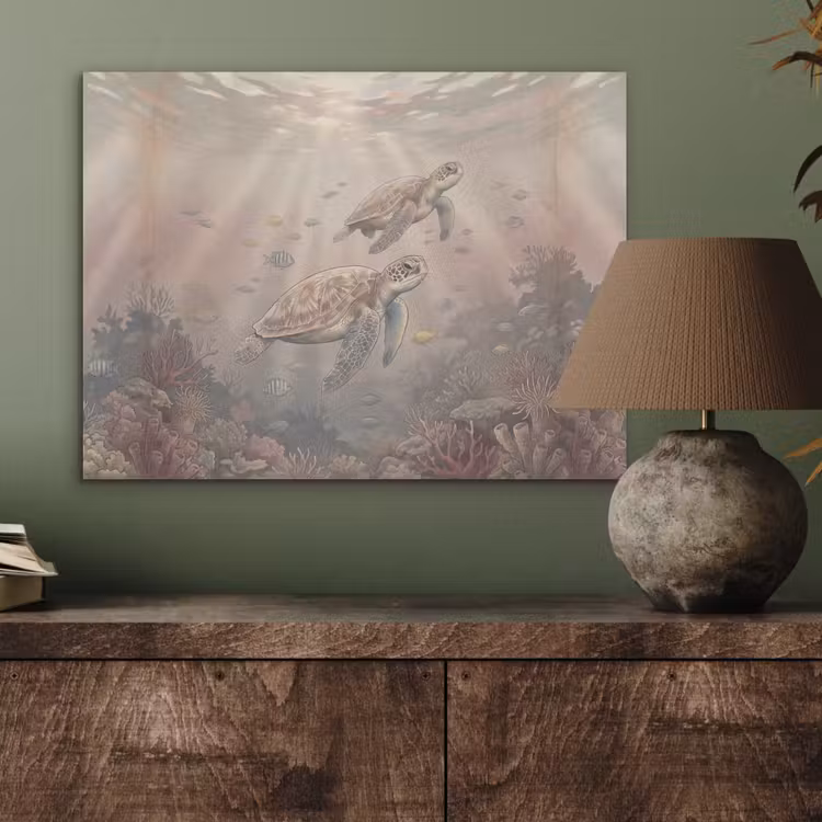 Dier - Onderwater - Oceaan - Illustratie - Zeeleven PET vilt klein -sfeer2