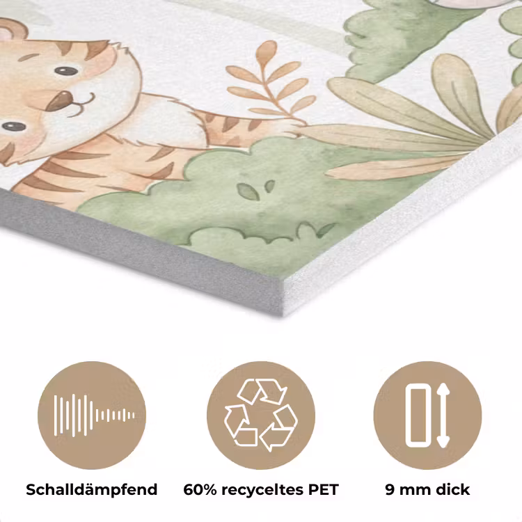 Dieren - Jungle - Pastel PET vilt klein -closeup_DE