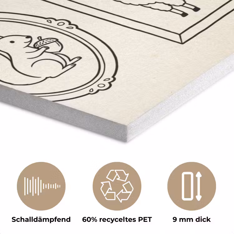 Dieren - Illustratie - Lijsten - Galerij - Speels PET vilt klein -closeup_DE