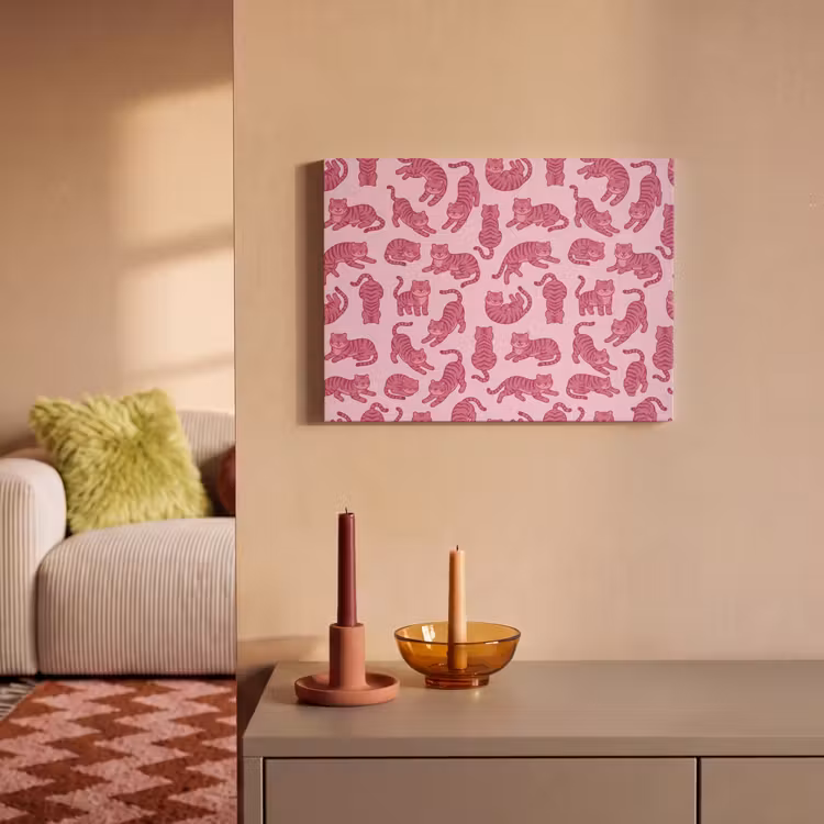 Dieren - Patroon - Roze - Speels - Cartoon PET vilt klein -sfeer1