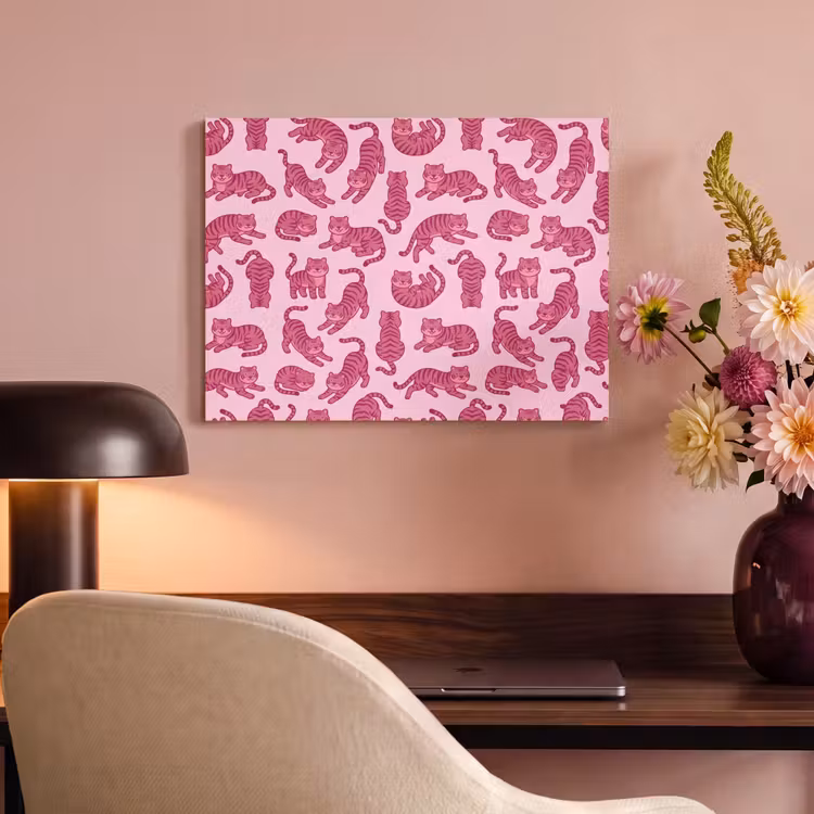Dieren - Patroon - Roze - Speels - Cartoon PET vilt klein -sfeer3