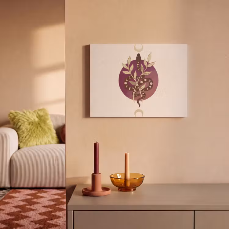 Dieren - Slang - Maan - Mystiek - Abstract PET vilt klein -sfeer1