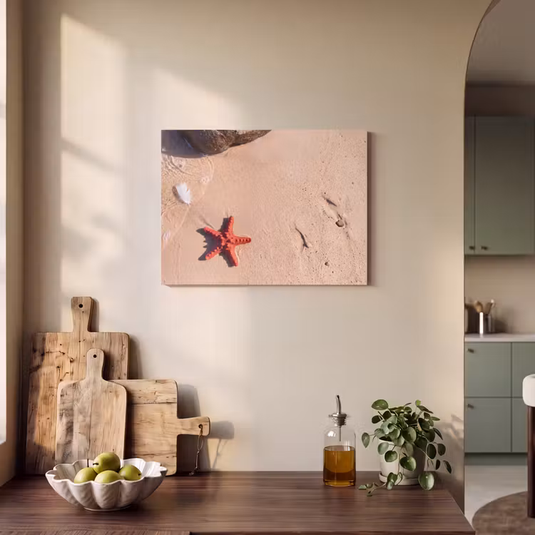 Dieren - Strand - Zee - Natuur - Rood PET vilt klein -sfeer2