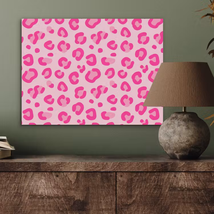 Dierenprint - Patroon - Abstract - Modern - Roze PET vilt klein -sfeer2