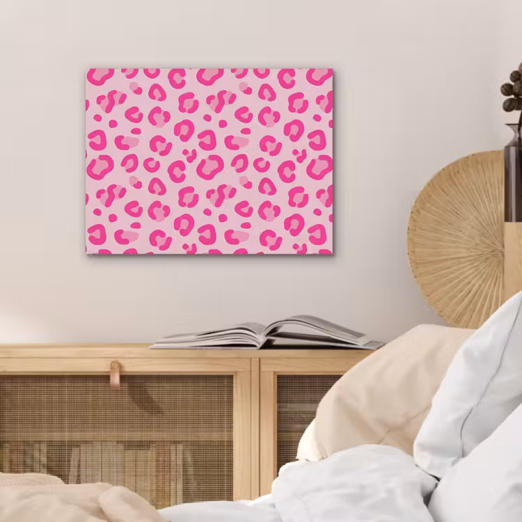 Dierenprint - Patroon - Abstract - Modern - Roze PET vilt klein -sfeer3