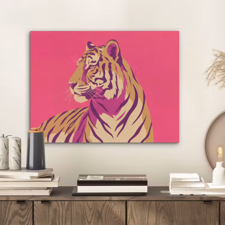 Tijger - Modern - Neon PET vilt klein -sfeer1