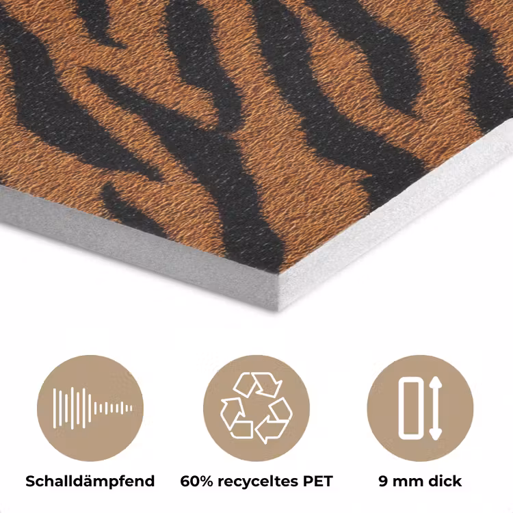 Tijger - Zwart - Vacht PET vilt klein 837 -closeup_DE