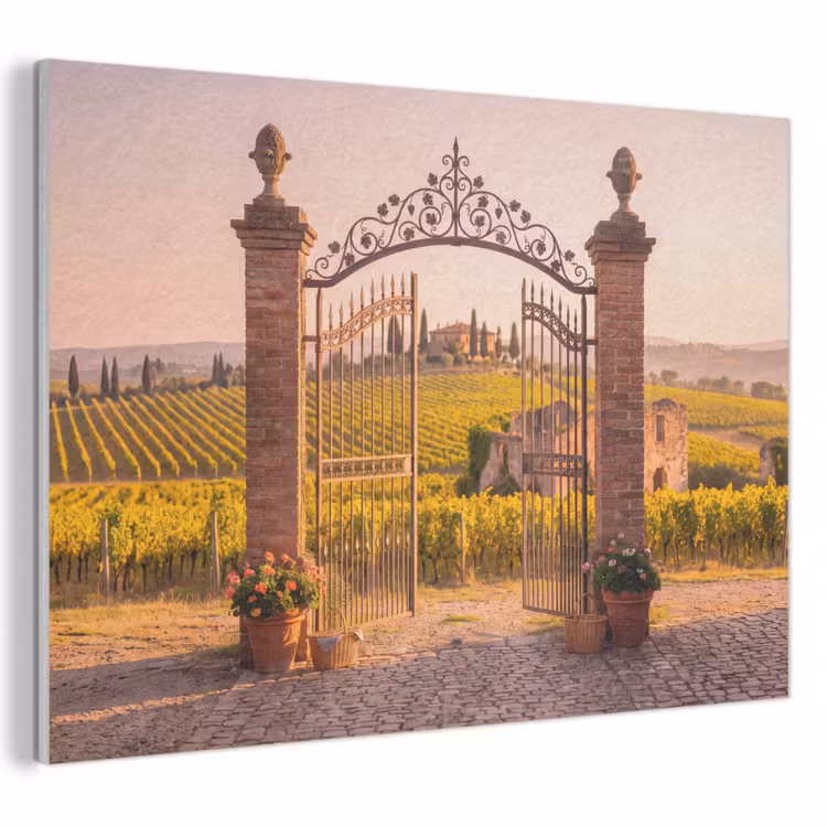 Poort - Landschap - Platteland - Zonlicht - Warm PET vilt klein -3d