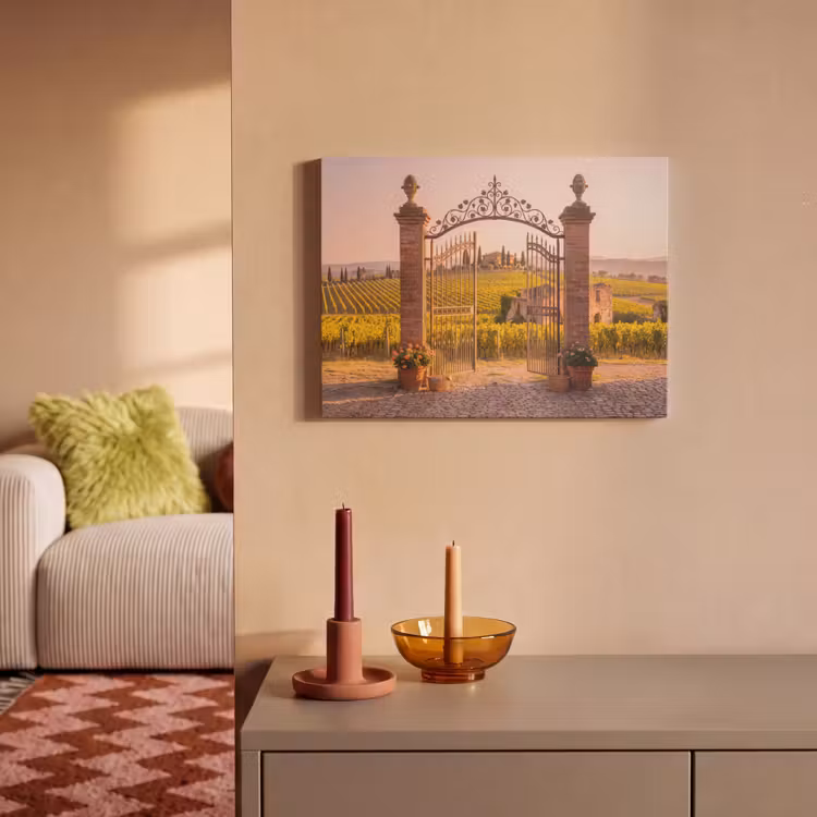 Poort - Landschap - Platteland - Zonlicht - Warm PET vilt klein -sfeer1
