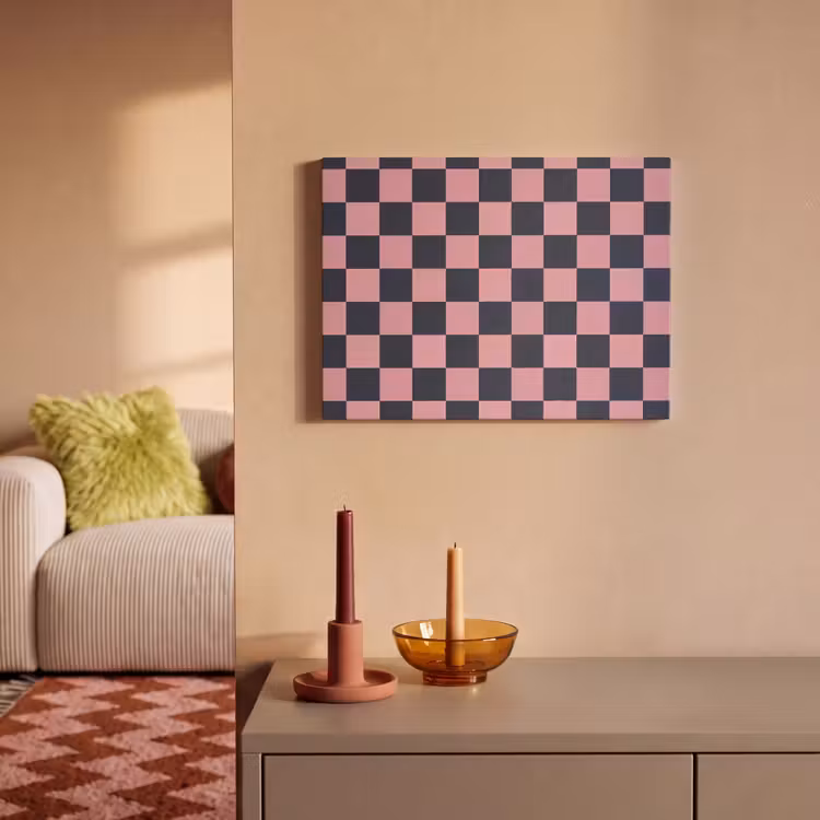 Traditioneel - Patroon - Blauw - Roze PET vilt klein 837 -sfeer1