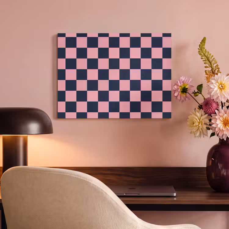 Traditioneel - Patroon - Blauw - Roze PET vilt klein 837 -sfeer3