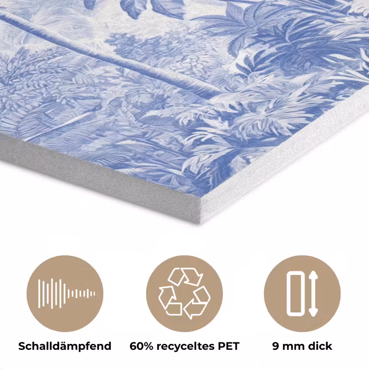 Tropisch - Jungle - Blauw PET vilt klein -closeup_DE