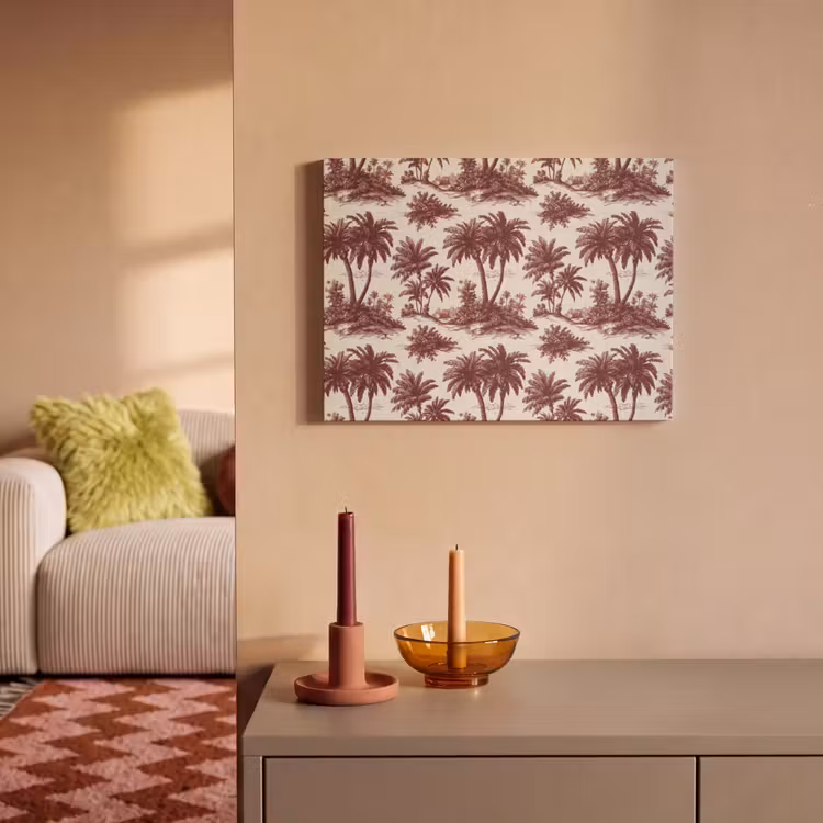 Tropisch - Geometrisch - Bordeauxrood PET vilt klein 837 -sfeer1