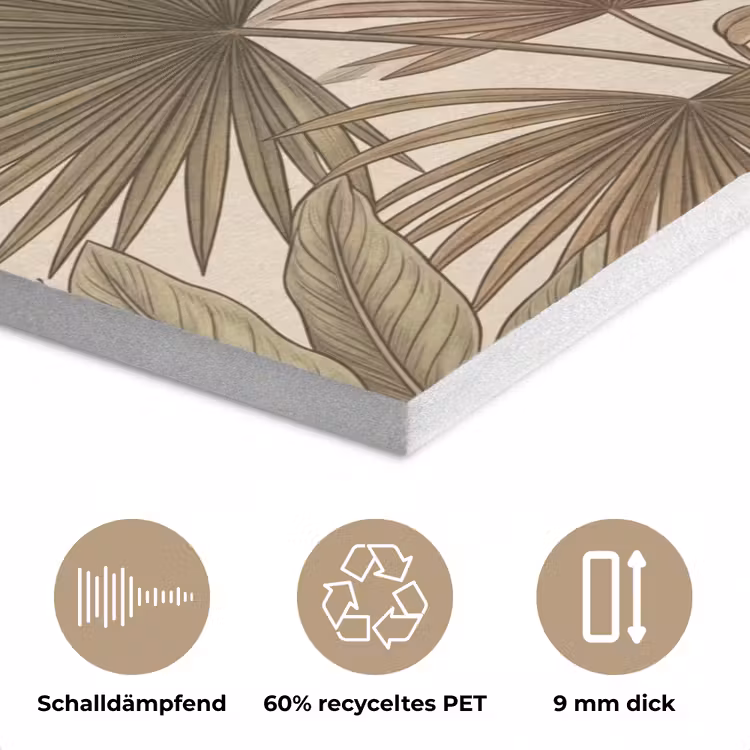 Tropisch - Vogels - Beige PET vilt klein -closeup_DE