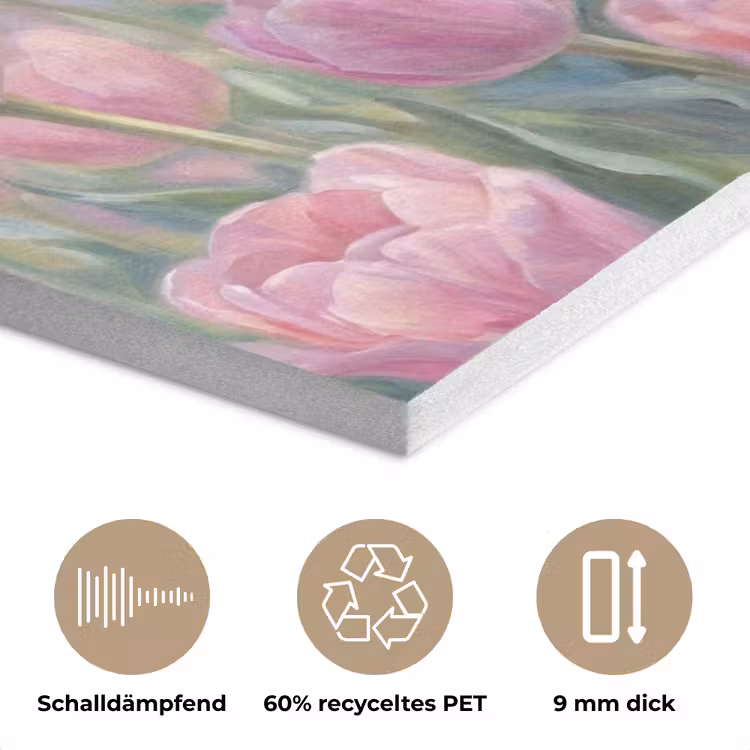 Tulpen - Veld - Lente - Roze PET vilt klein -closeup_DE