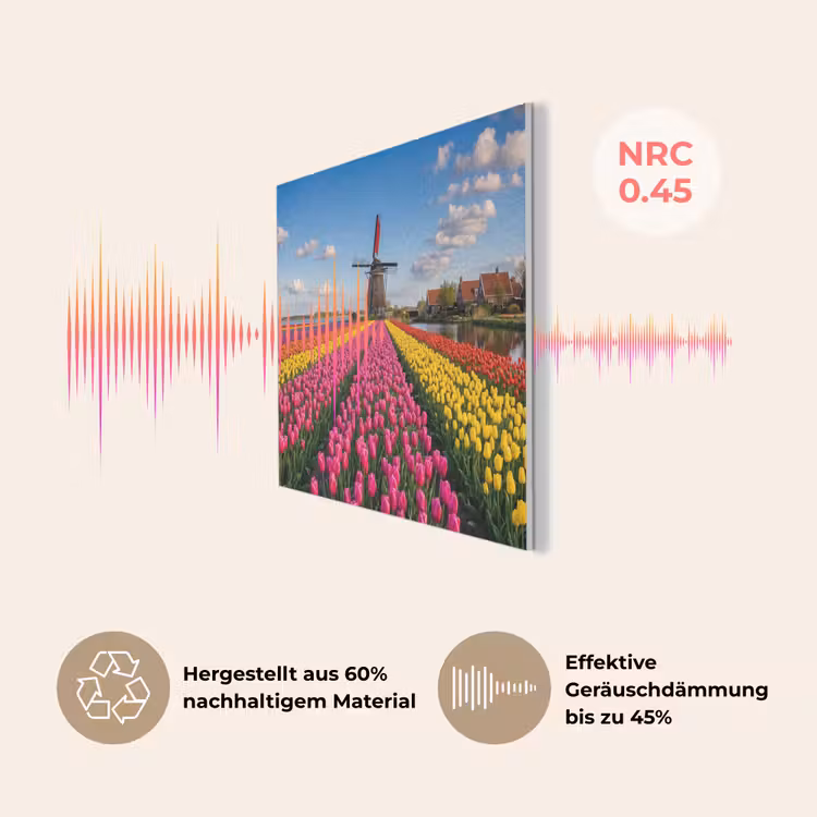 Tulpen - Holland - Molen - Kleurrijk PET vilt klein -USP_DE