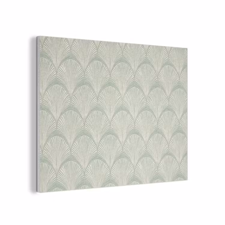 Waaiers - Patroon - Groen PET vilt klein 837 -3d