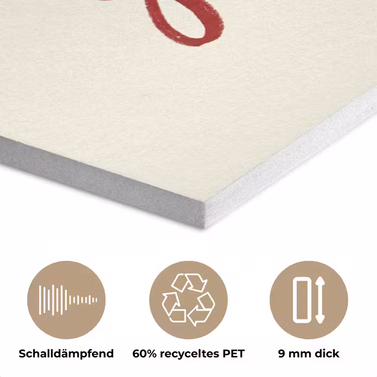 Don't lose your fire - Rood - Wit - Minimalistisch PET vilt klein -closeup_DE