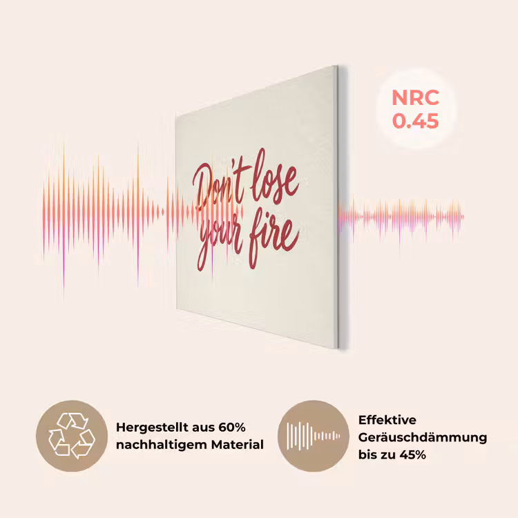 Don't lose your fire - Rood - Wit - Minimalistisch PET vilt klein -USP_DE