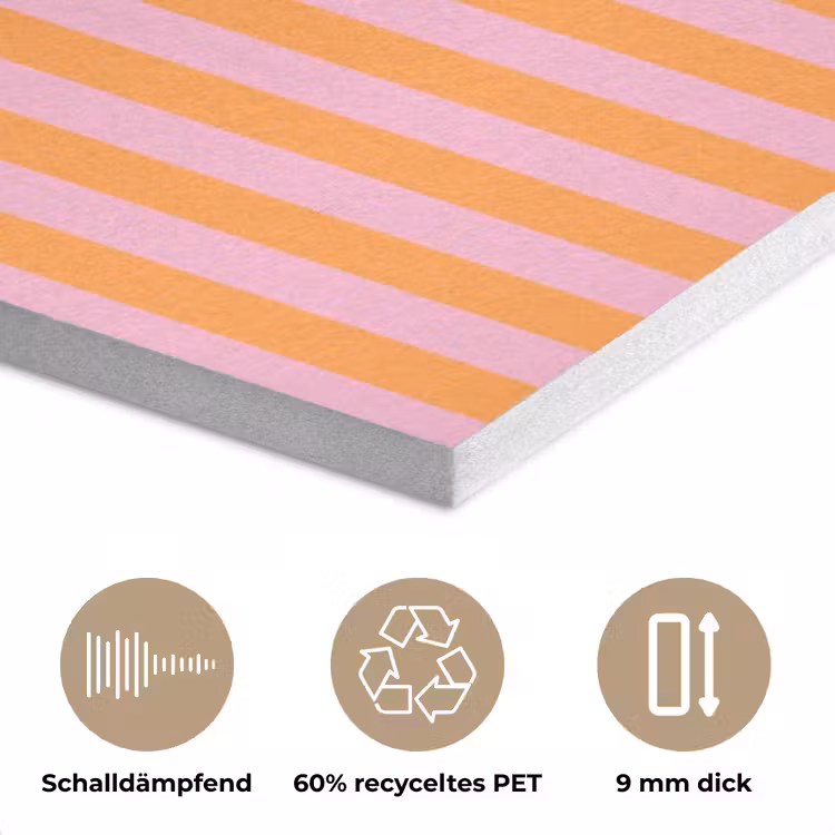 Verticaal - Strepen - Oranje - Ciao bella PET vilt klein -closeup_DE