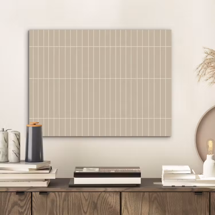 Verticaal - Wandtegel - Crème - Beige PET vilt klein 837 -sfeer1