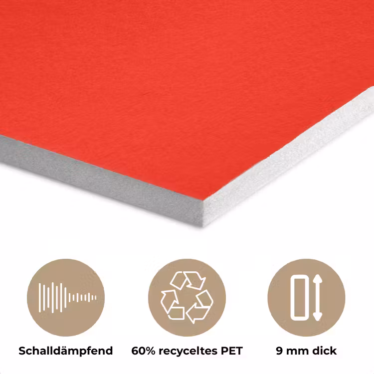 Vibrant - Vermilion - Rood PET vilt klein 837 -closeup_DE