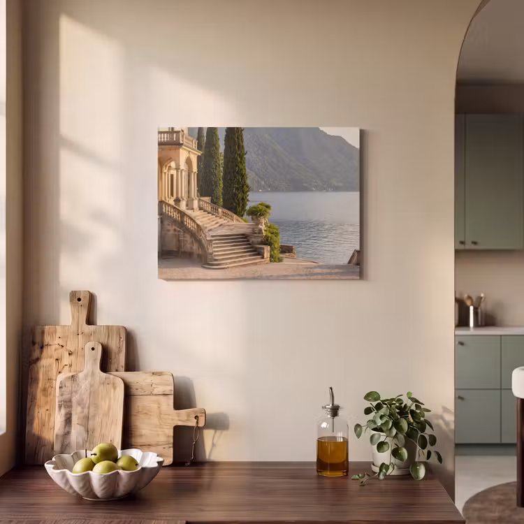 Akustikbild - Villa – Wasser – Treppen - Villa - water -trappen PET vilt klein