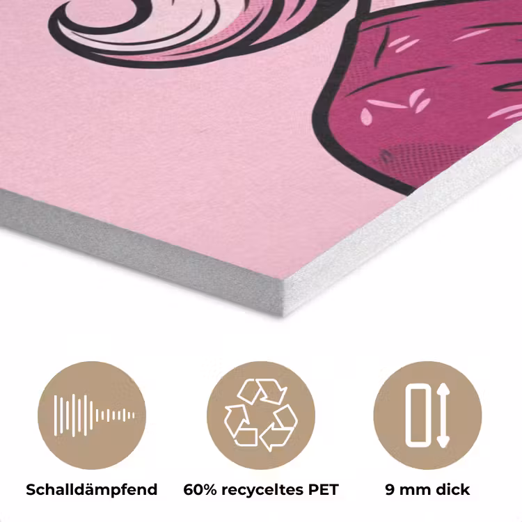 Vintage - Vrouw - Roze PET vilt klein -closeup_DE