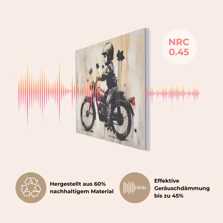 Vintage - Street art - Motor - Jongen - Graffiti - Zwart - Banksy PET vilt klein -USP_DE