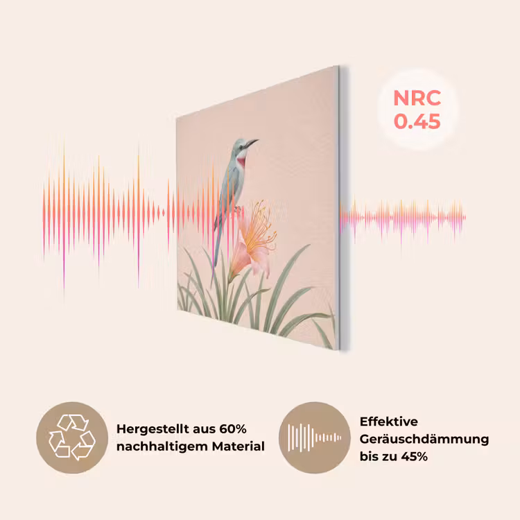 Vogel - Bloem - Natuur - Roze PET vilt klein -USP_DE