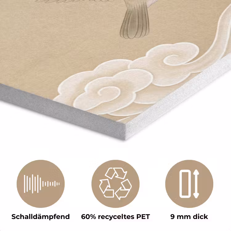 Vogels - Vliegen - Beige PET vilt klein -closeup_DE