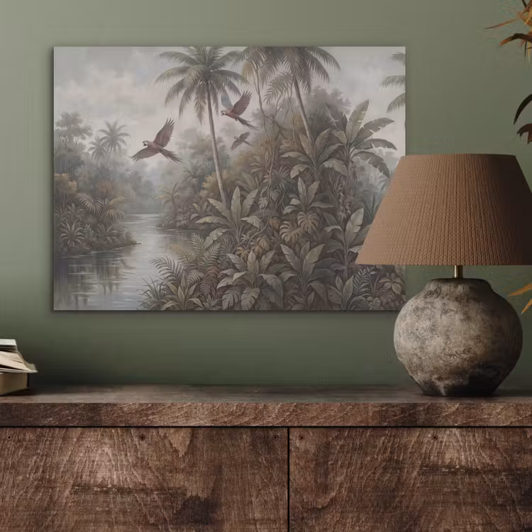Vogel - Vliegend - Tropisch - Landschap - Klassiek PET vilt klein -sfeer2