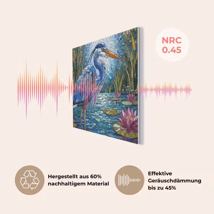 Vogel - Water - Natuur - Abstract - Blauw PET vilt klein -USP_DE