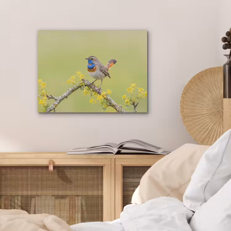 Vogel - Tak - Natuur - Kleurrijk PET vilt klein -sfeer3