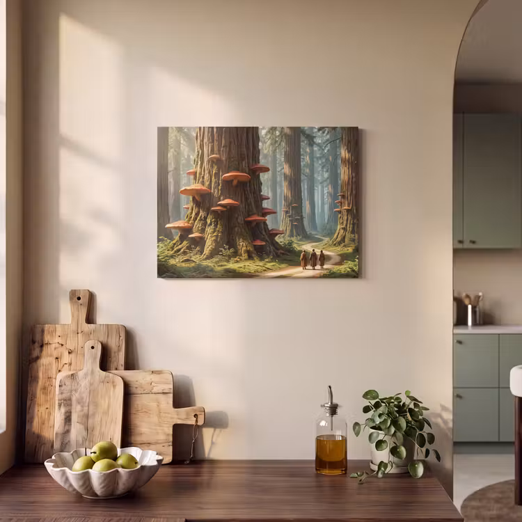 Akustikbild - Wald – Bäume – Natur - Bos - Bomen - Natuur PET vilt klein