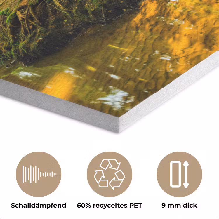 Bos - Landschap - Water - Bomen - Zon - Groen - Natuur PET vilt klein -closeup_DE