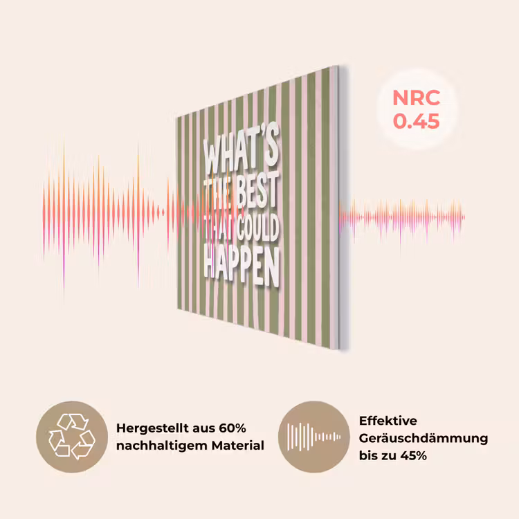 What's the best that could happen - Strepen - Groen - Roze PET vilt klein -USP_DE