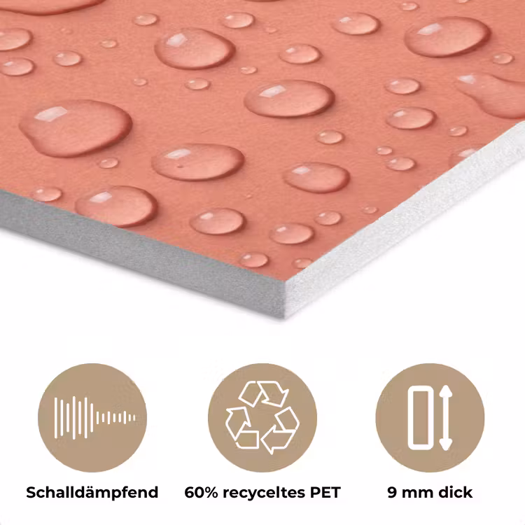 Water - Druppels - Roze PET vilt klein -closeup_DE