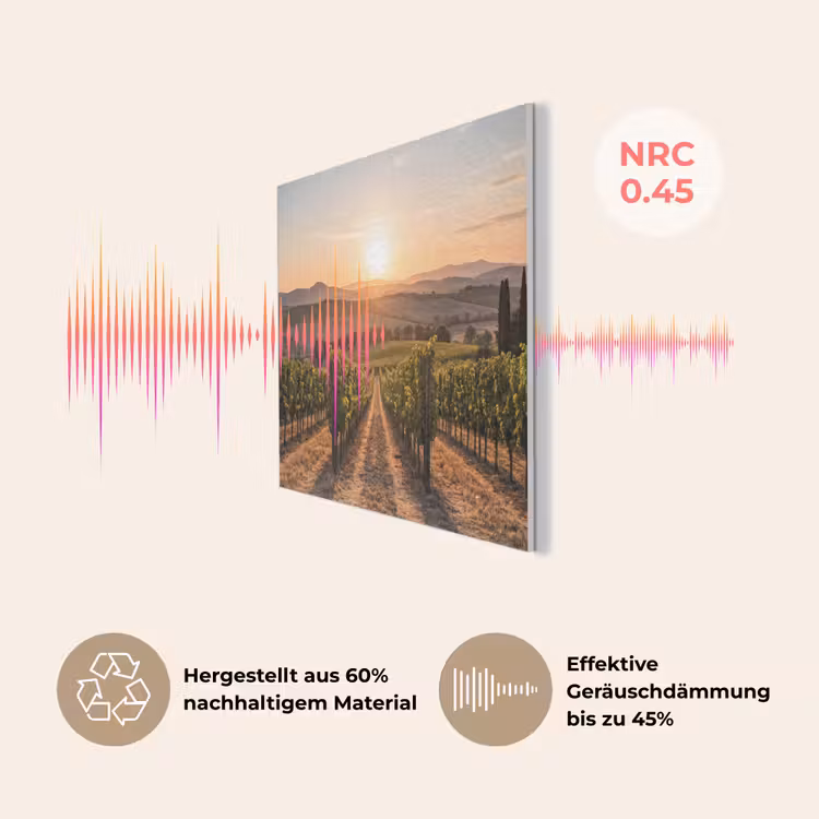 Wijngaard - Zonsondergang - Landschap PET vilt klein -USP_DE