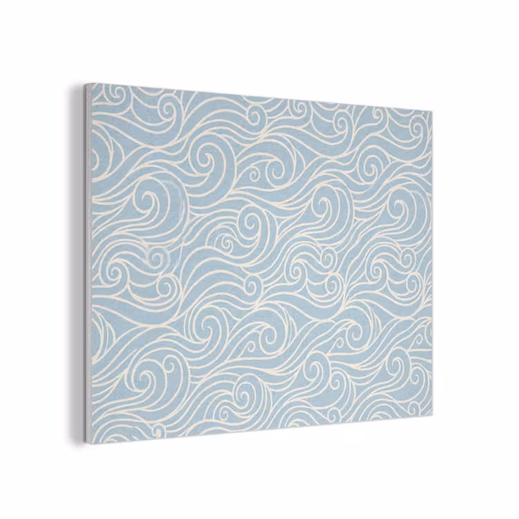 Golf - Abstract - Natuur - Modern - Blauw PET vilt klein -3d