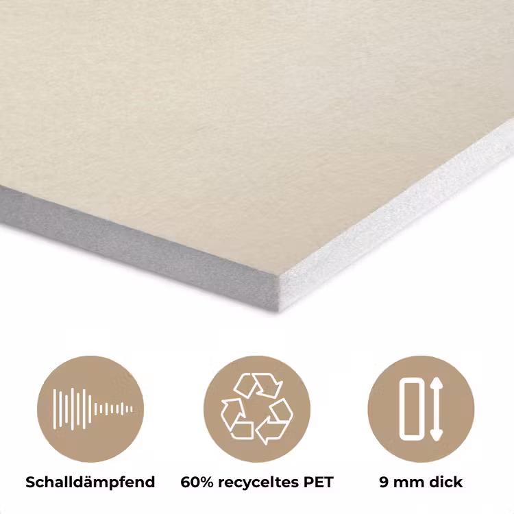 Golven - Penseelstreken - Beige - Minimalistisch PET vilt klein -closeup_DE