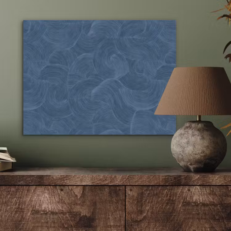 Golven - Textuur - Patroon - Blauw PET vilt klein 837 -sfeer2