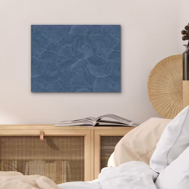 Golven - Textuur - Patroon - Blauw PET vilt klein 837 -sfeer3