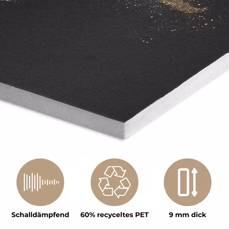 Wereldkaart - Glitter - Zwart PET vilt klein -closeup_DE