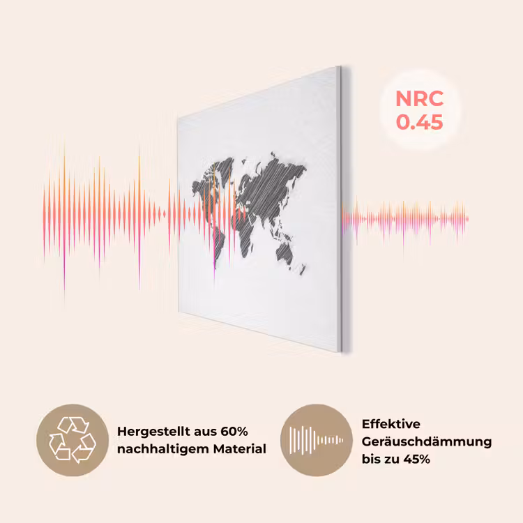 Wereldkaart - Contrast - Lijnen PET vilt klein -USP_DE