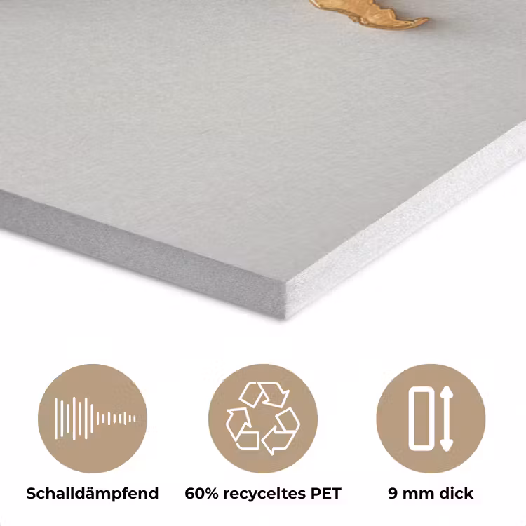 Wereldkaart - Luxe uitstraling - Wit PET vilt klein -closeup_DE