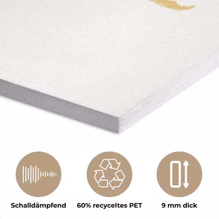 Wereldkaart - Metallic - Modern PET vilt klein -closeup_DE