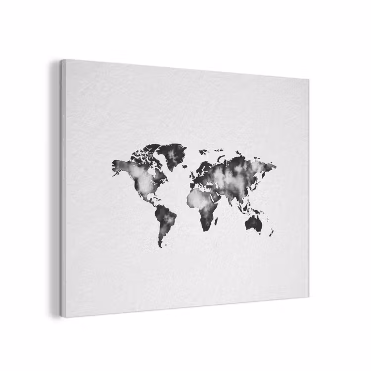 Wereldkaart - Minimalistisch PET vilt klein -3d
