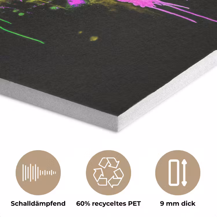 Wereldkaart - Neon - Groen - Roze PET vilt klein -closeup_DE