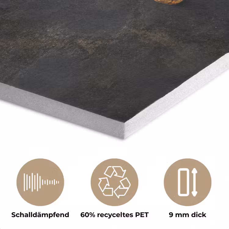 Wereldkaart - Reliëf - Tactiele karakter PET vilt klein -closeup_DE